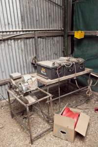 Unknown battery-powered machinery - Australian duck farming - Captured at Tinder Creek Duck Farm, Mellong NSW Australia.