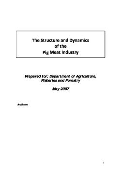 The Structure and Dynamics of the Pig Meat Industry