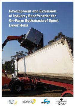 Development and Extension of Industry Best Practice for On Farm Euthanasia of Spent Layer Hens