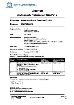 Narrogin Feedlot Licence