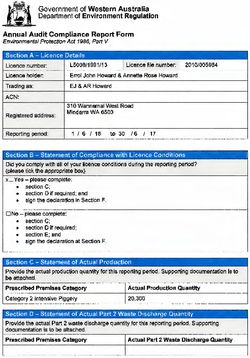 Kamarah Piggery Annual Audit Compliance Report