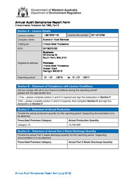 Hillside Meat Processors Abattoir Annual Audit Compliance Report