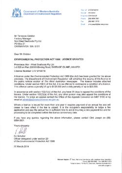 Nor-West Seafood Processing Licence