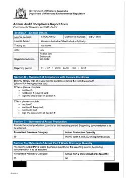 Muchea Livestock Centre Annual Audit Compliance Report