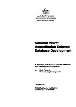 National Velvet Accreditation Scheme Database Development
