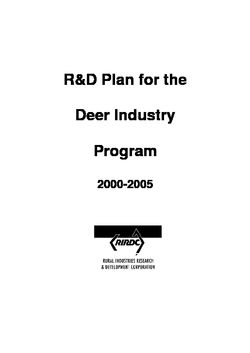 R&D Plan for the Deer Industry Program 2000-2005