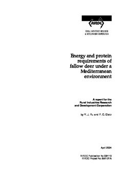 Energy and protein requirements of fallow deer under a Mediterranean environment