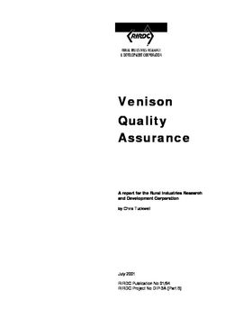 Venison Quality Assurance