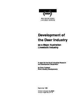 Development of the Deer Industry as a Major Australian Livestock Industry