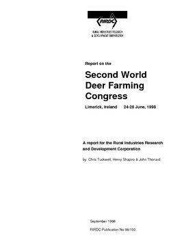 Second World Deer Farming Congress
