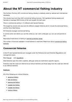 About the NT commercial fishing industry - NT.GOV