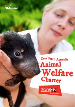 Zoos SA - Animal Welfare Charter