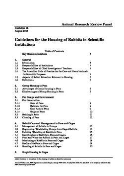 Guidelines for the Housing of Rabbits in Scientific Institutions