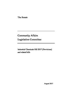 The Senate. Community Affairs Legislation Committee. Industrial Chemicals Bill 2017 [Provisions] and related bills