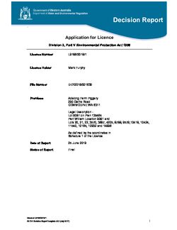 Adelong Piggery-Application For Licence L9186/2018/1
