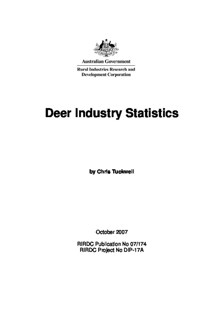 Deer Industry Statistics