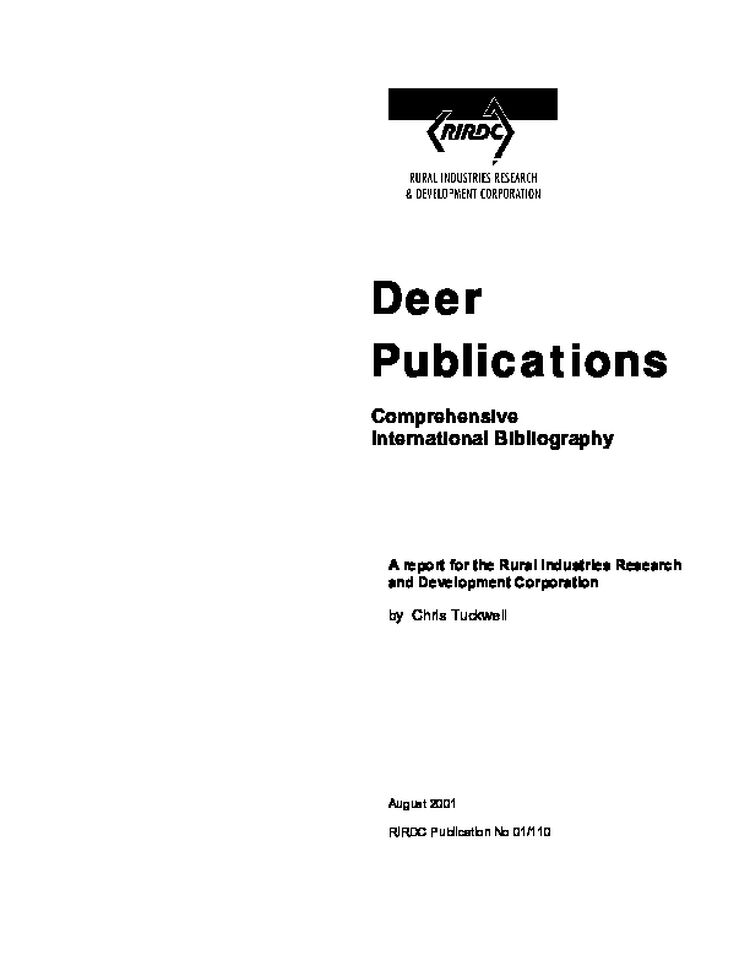 Deer Publications. Comprehensive International Bibliography