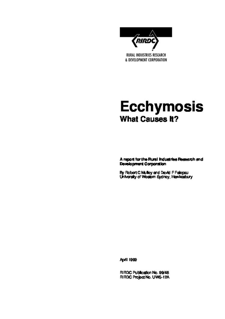 Ecchymosis -  What Causes It?