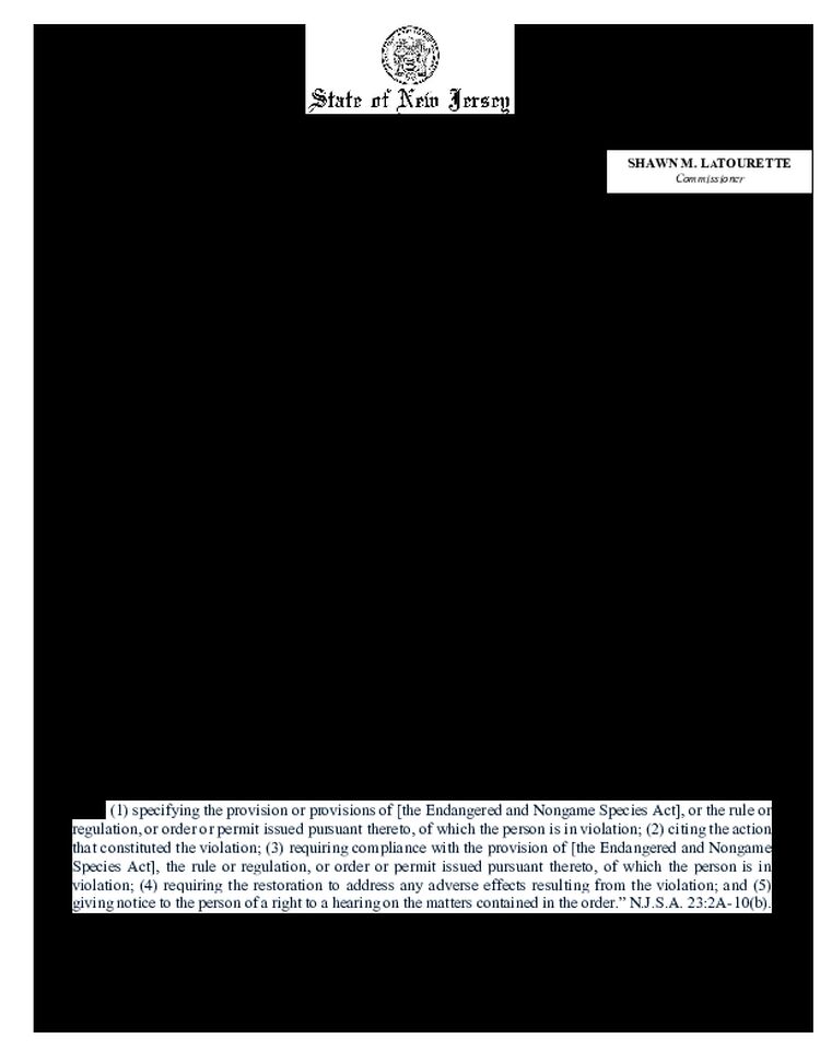 2025 Permit Revocation from NJFW