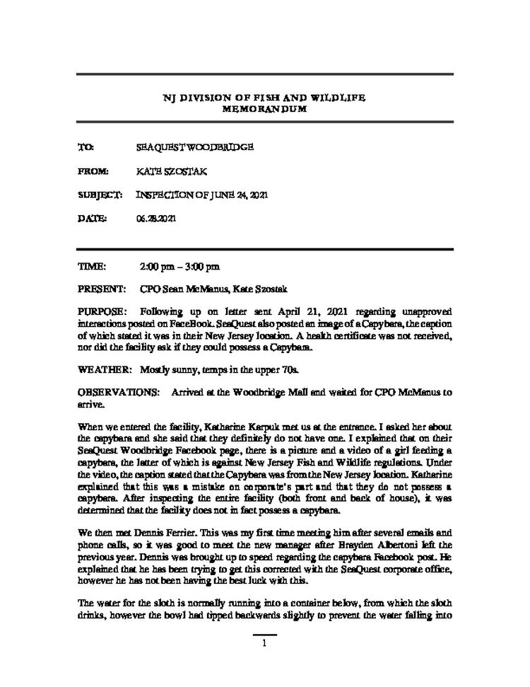 SQ F&W Inspection 6-24-21