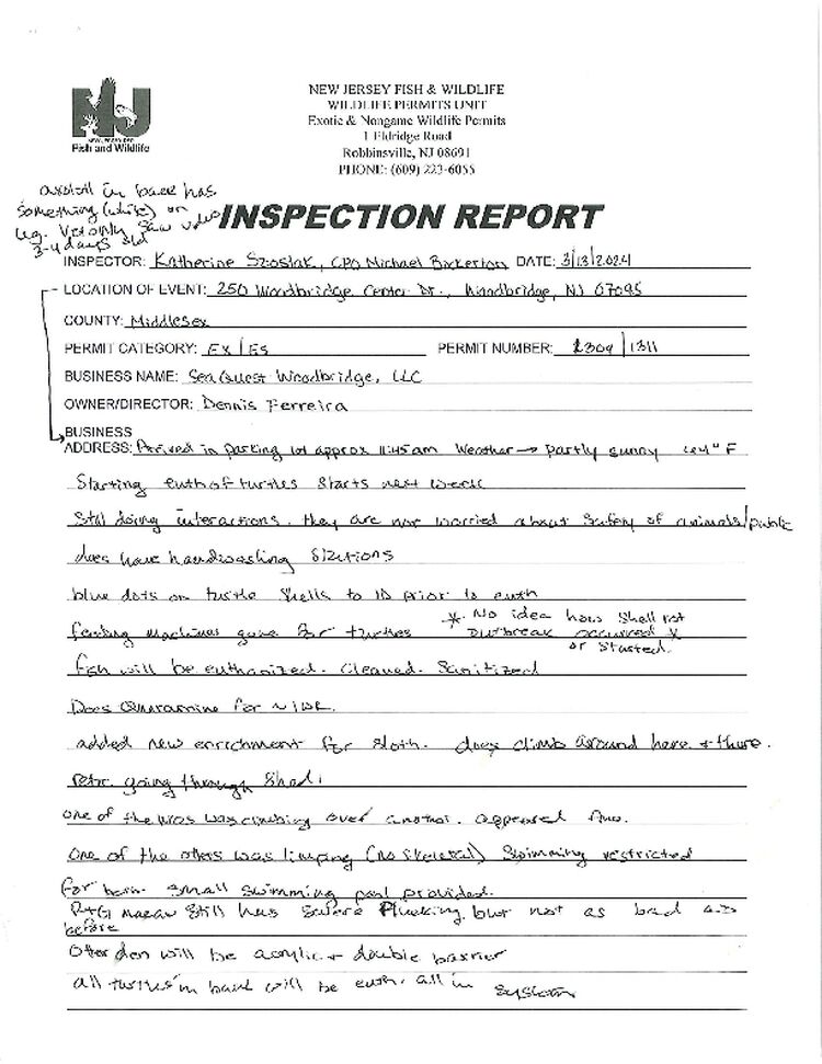 SQ F&W Inspection 3-13-24