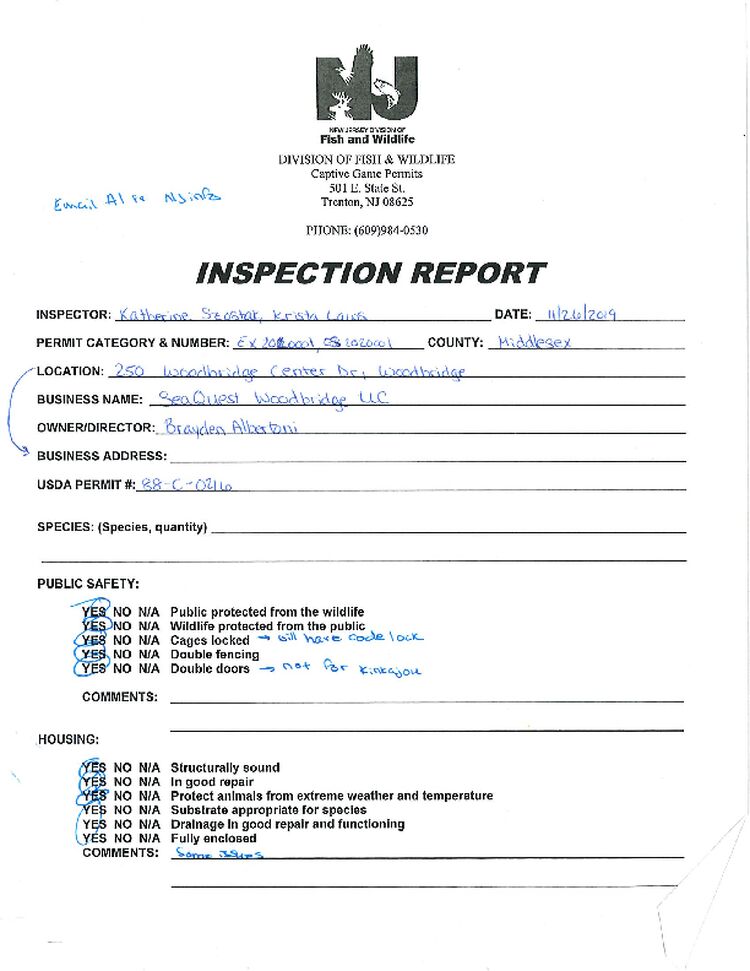 SQ F&W Inspection 11-26-19