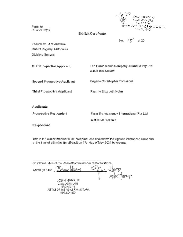 Legal threat from GMC to Ch7, 16 May 2024