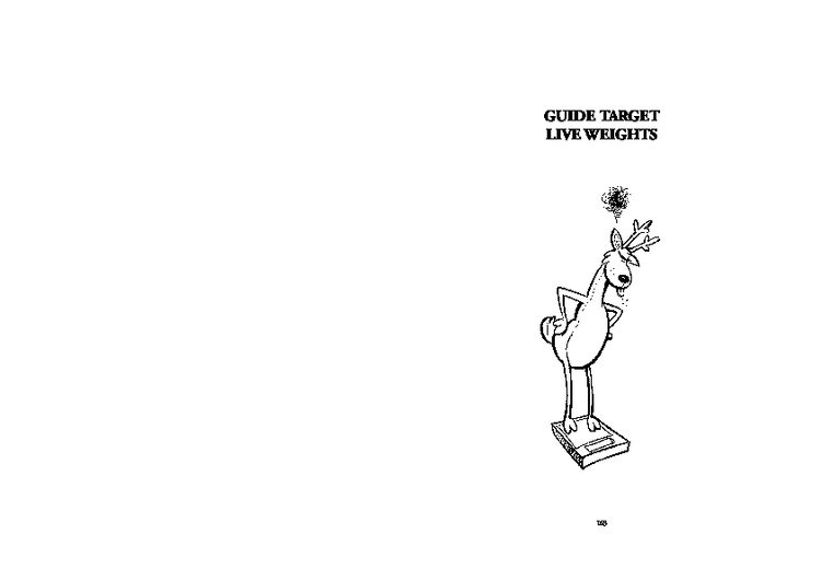 Deer Farming Handbook - Guide Target Live Weights