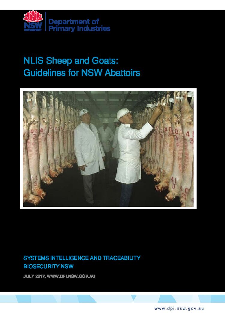 NLIS Sheep and Goats: Guidelines for NSW Abattoirs