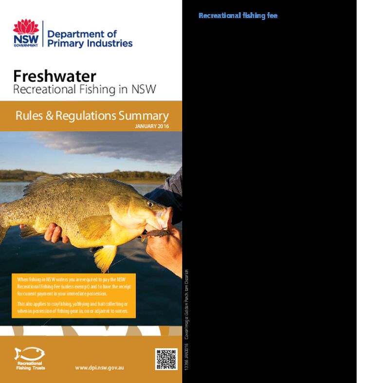 NSW Freshwater Recreational Fishing Rules and Regulations Summary