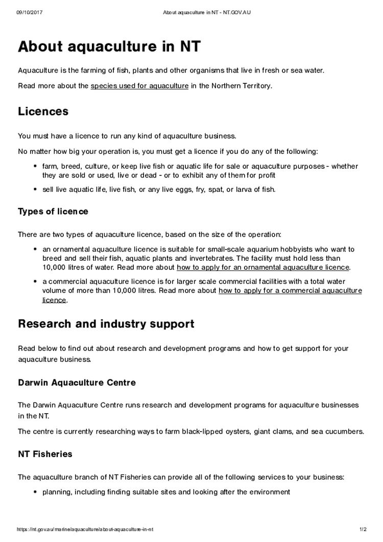 About aquaculture in NT - NT.GOV