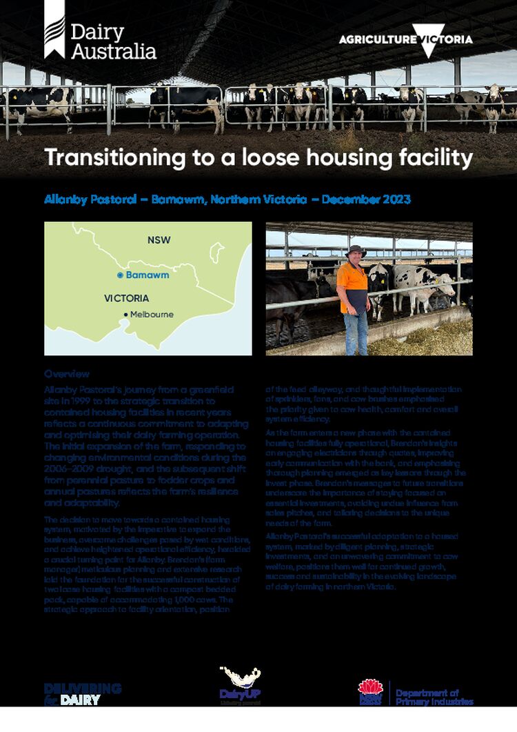 Dairy Economic Case Study Allanby Pastoral VIC 2023