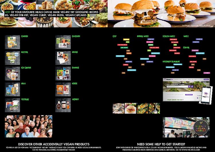 Outreach flyer: eating vegan and general information