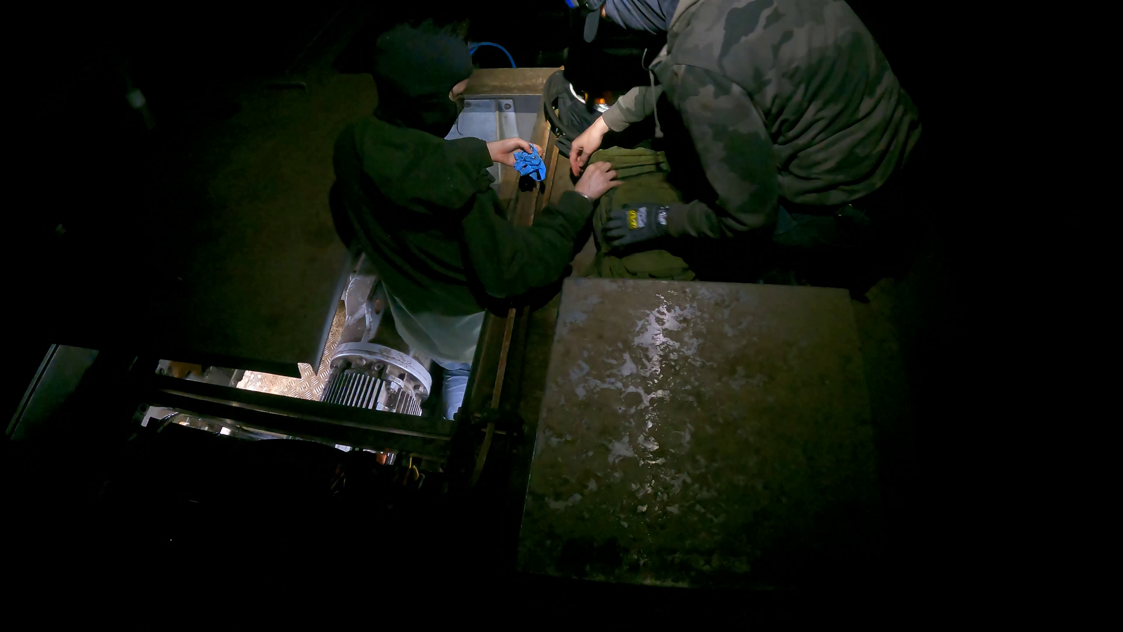 Investigators install cameras inside the gas chamber