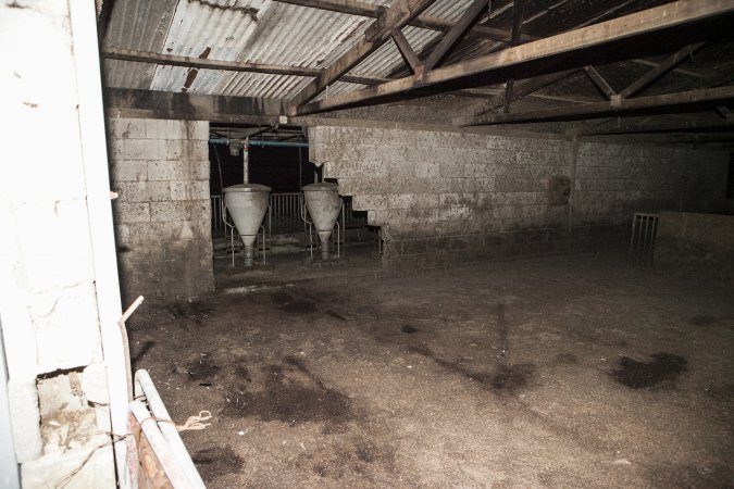 Empty grower shed