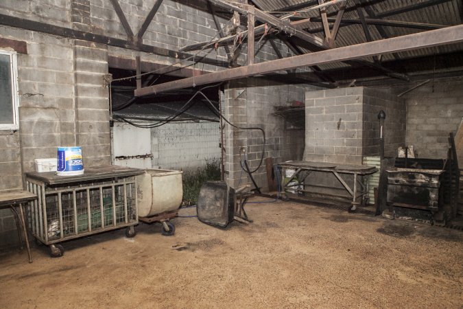 Empty slaughter room