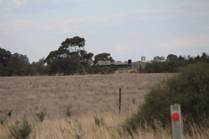 Sheds seen from road