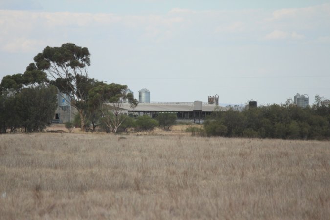 Sheds seen from road