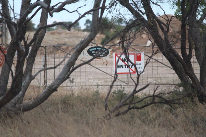 Signage on front gate