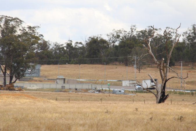 Corowa Slaughterhouse from public road, daytime