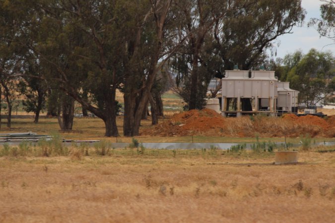 Corowa Slaughterhouse from public road, daytime