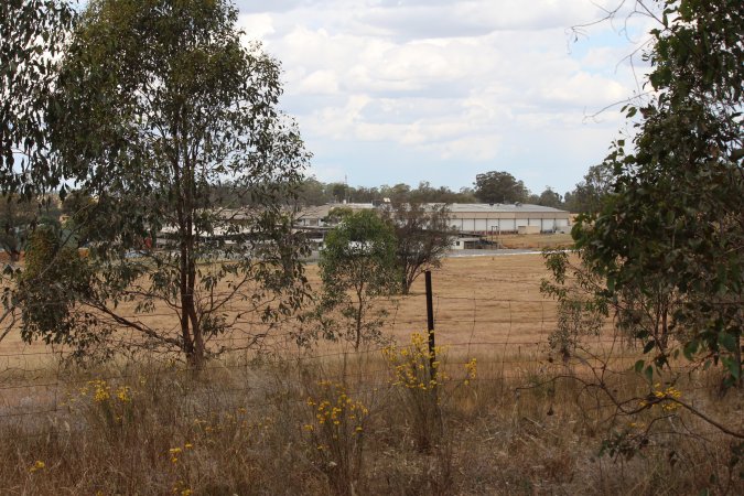 Corowa Slaughterhouse from public road, daytime