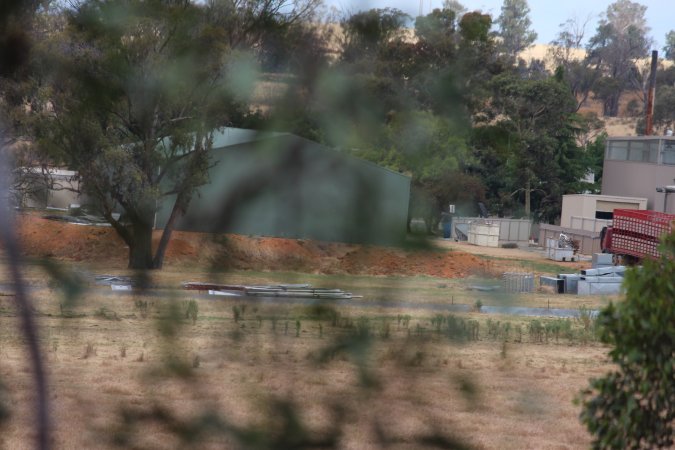 Corowa Slaughterhouse from public road, daytime