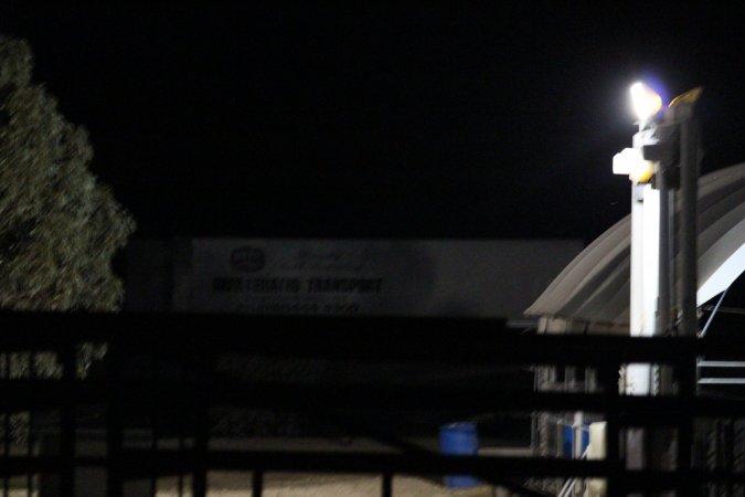 Big River Pork slaughterhouse at night