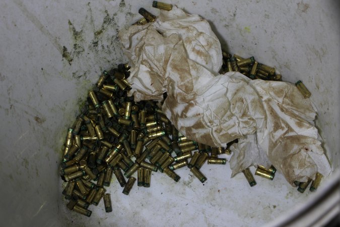 Bucket of bolt gun bullets