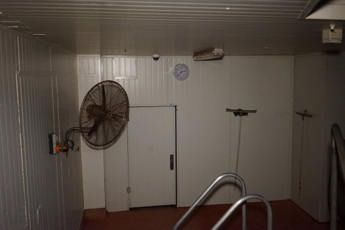 Kill room with security surveillance camera