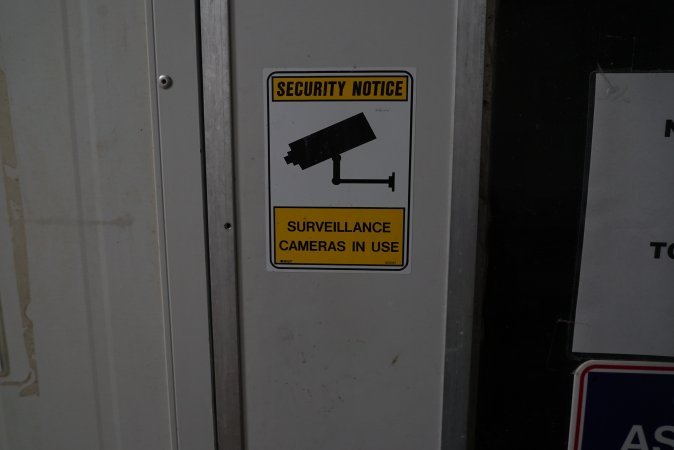Security notice - surveillance cameras in use