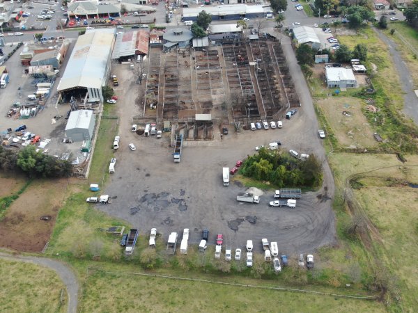 Drone flyover of horse sales