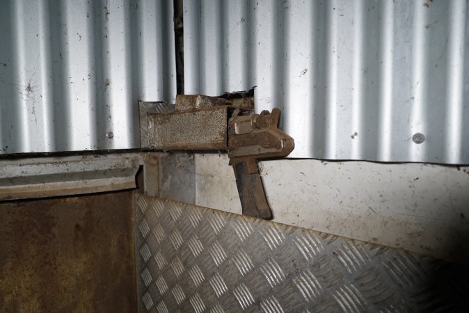 Rusted bolt gun in killroom
