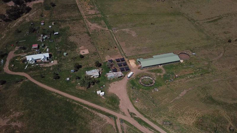 Drone flyover of Ambergate Stud